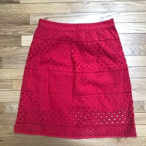 Like New LOFT Pink Lace Skirt